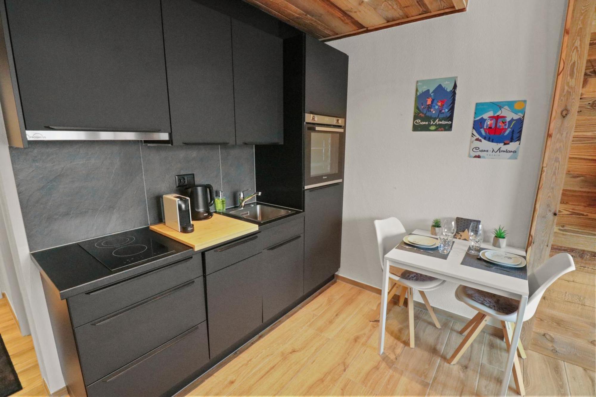 Joli Studio Avec Parking Gratuit Crans-Montana Exterior foto