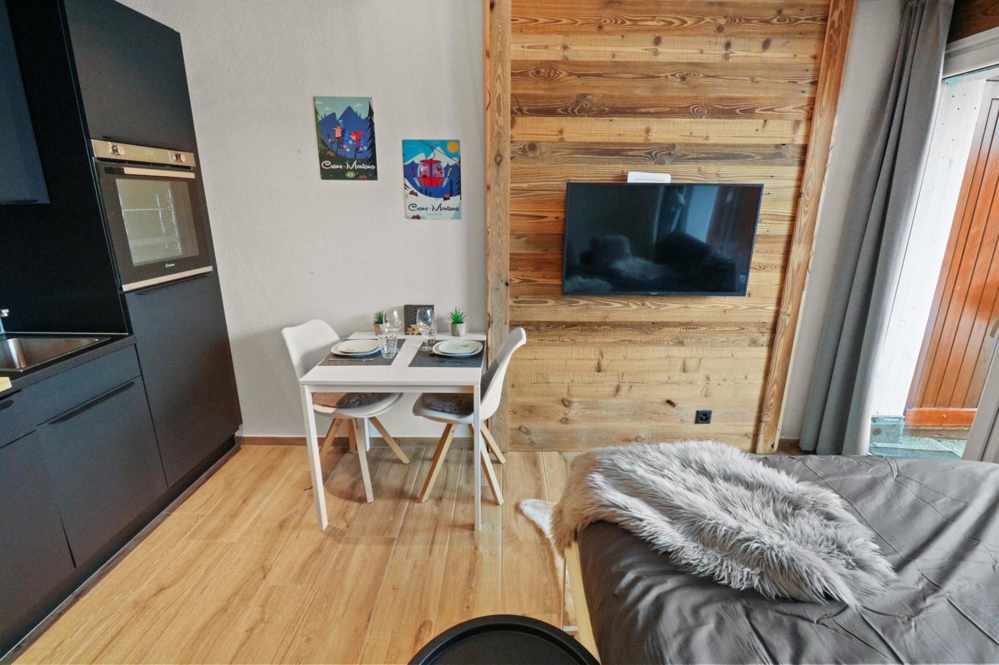Joli Studio Avec Parking Gratuit Crans-Montana Exterior foto