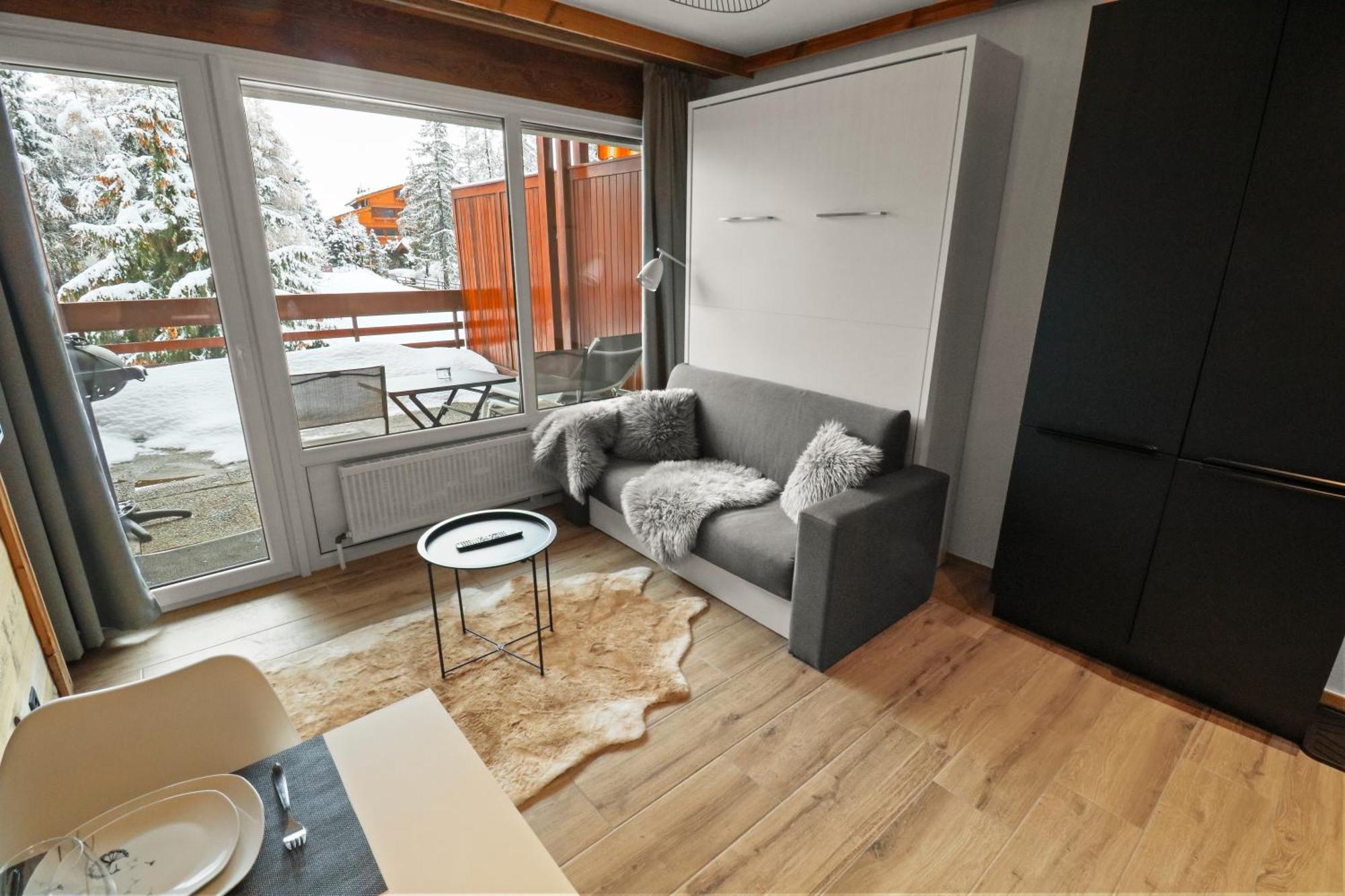 Joli Studio Avec Parking Gratuit Crans-Montana Exterior foto
