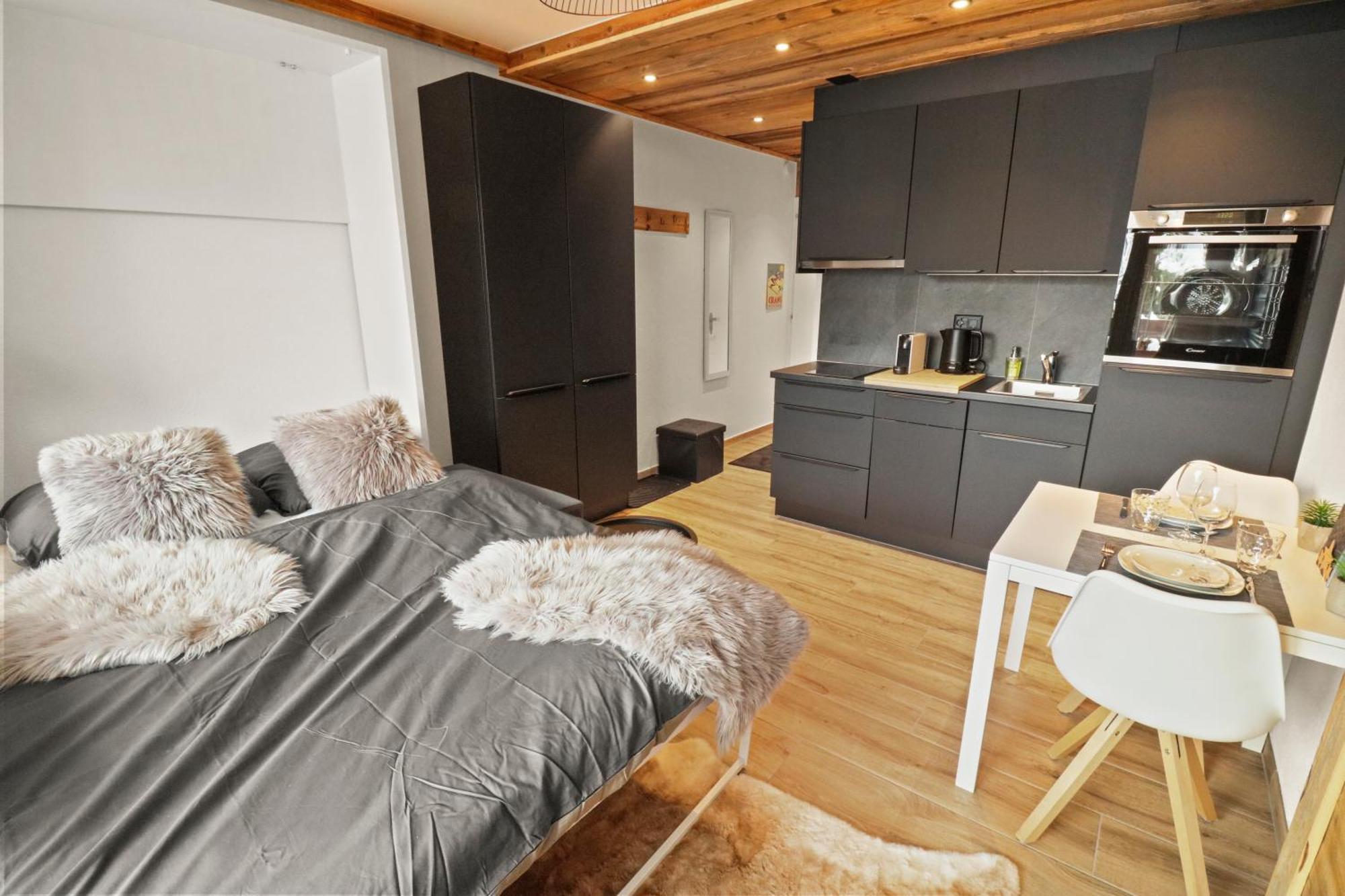 Joli Studio Avec Parking Gratuit Crans-Montana Exterior foto